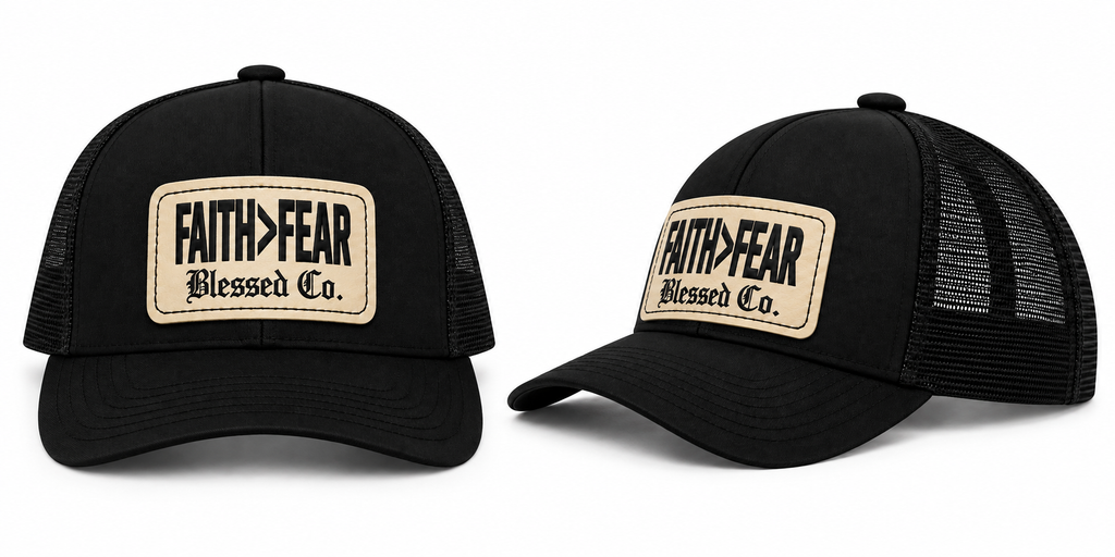 Faith>Fear Black Trucker Hat